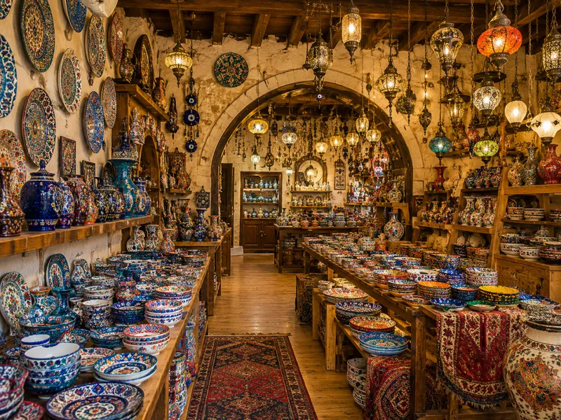 Paspatur Bazaar ceramics and lamp shop